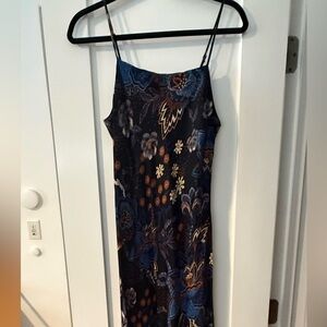 NWT FARM Rio Floral Maxi Dress - Blue and Brown